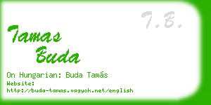 tamas buda business card