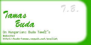 tamas buda business card